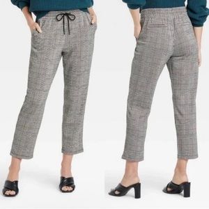 a new day Drawstring Plaid Ankle Length Pants